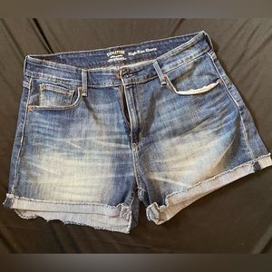 Levi Strauss high rise denim shorts